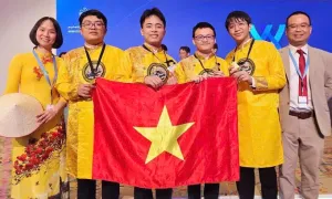 Cả đội tuyển Việt Nam giành huy chương vàng Olympic Hóa quốc tế Cả đội tuyển Việt Nam giành huy chương vàng Olympic Hóa quốc tế
